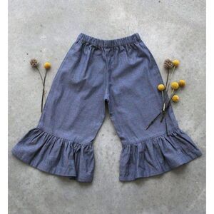 NEW Matilda Jane girls 6 pants big ruffles herringbone denim jean You & ME